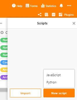 Support de Python dans les scripts SeaTable