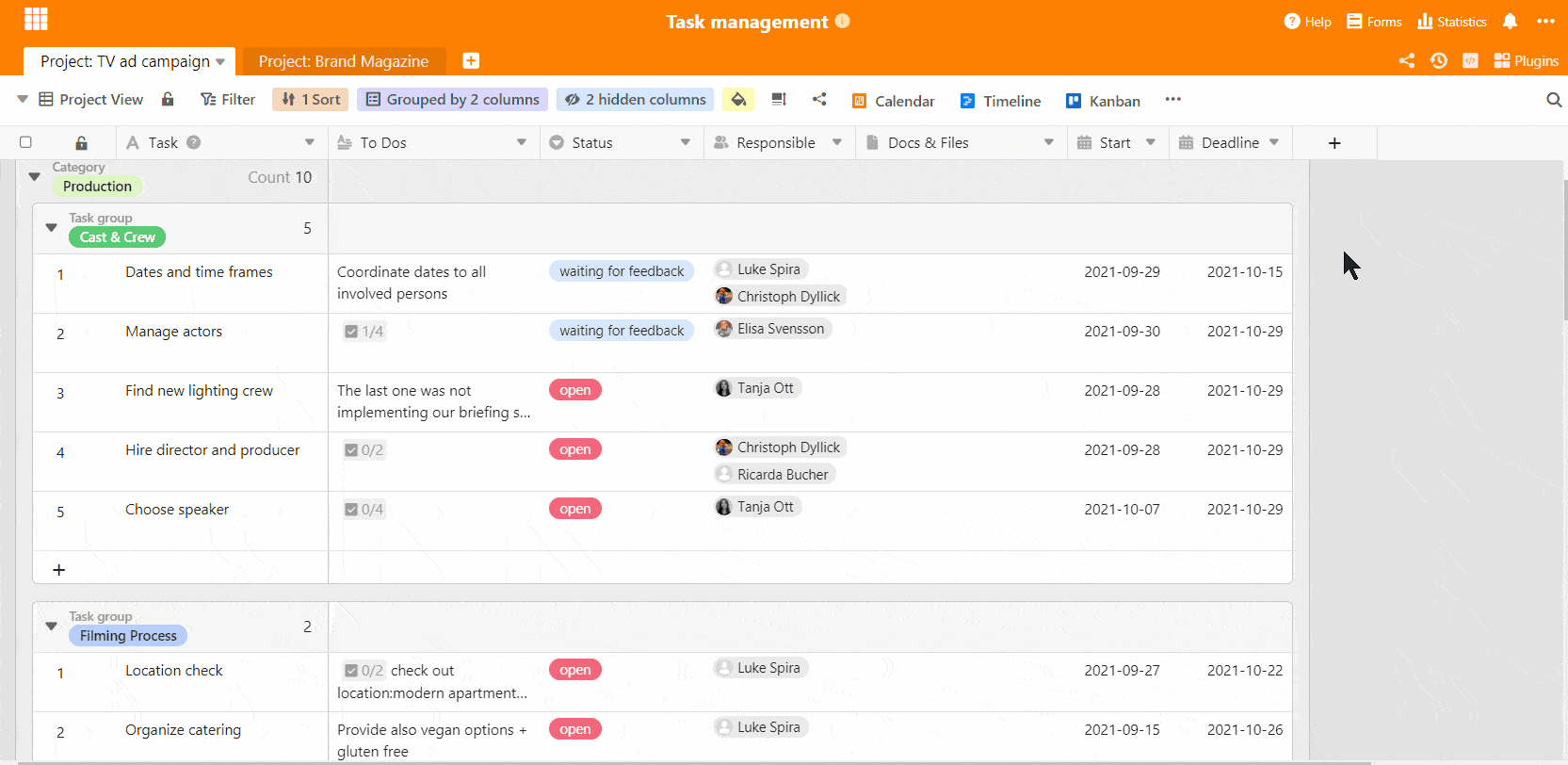 Visualisez la gestion de vos tâches avec le plugin calendrier