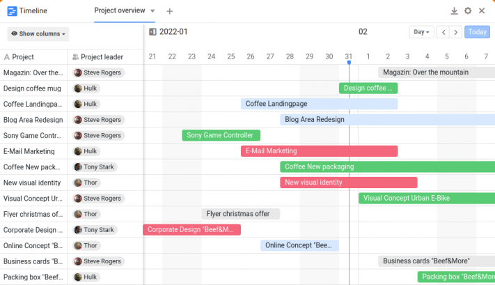 Projektmanagement Timeline