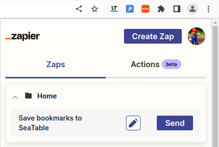 Connect Browser Extension with Zap