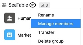 Manage members
