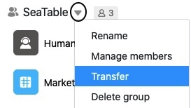 Transfer a group