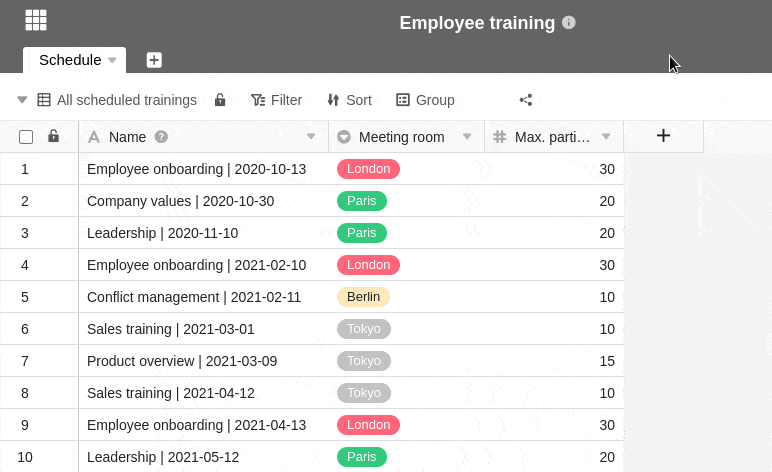 Create external link for a view in SeaTable