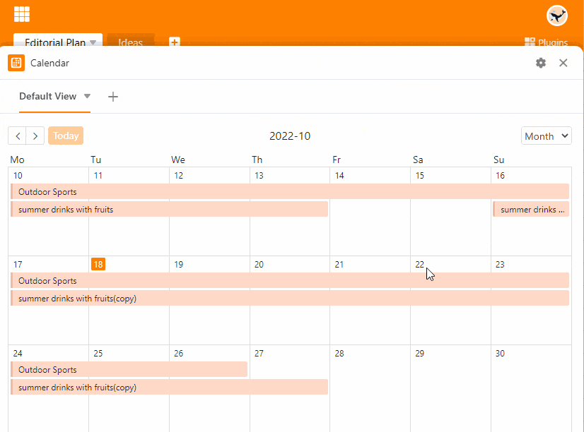 Crear varios calendarios para una base