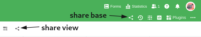 Sharing icons in a base