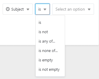 Filter einzelauswahl-Spalte