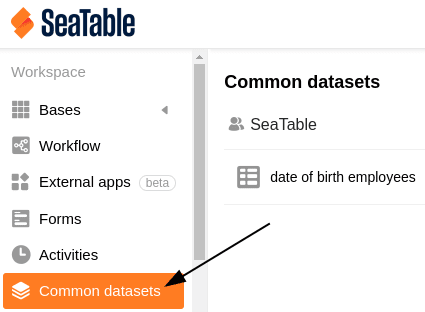 Löschen eines gemeinsamen Datensatzes