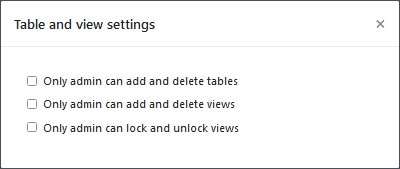 New table and view settings in SeaTable 3.3