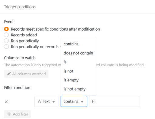 Automations Trigger Seatable