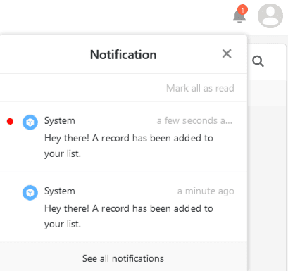 Retrieve notification in the app