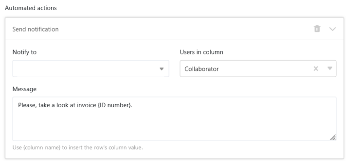 Automation Actions - SeaTable