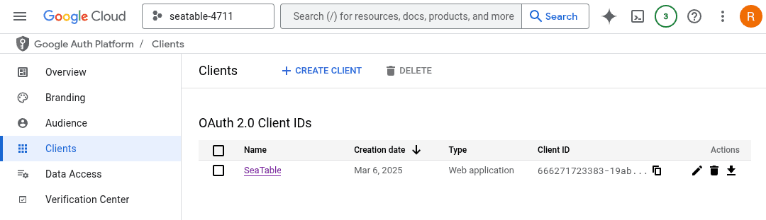 A configured OAuth 2.0 client in Google Cloud Console