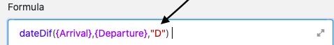 Terminer la formule avec la méthodologie de calcul et une parenthèse