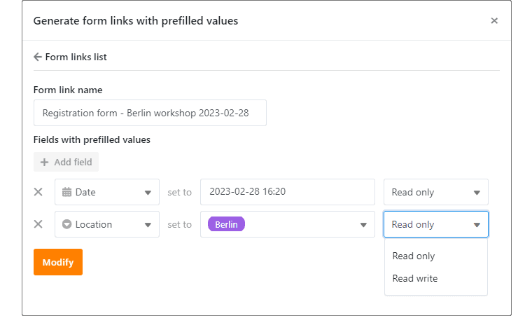 SeaTable 3.4 - New editor for custom form links