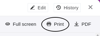 Imprimir entradas de um plug-in de conceção de páginas