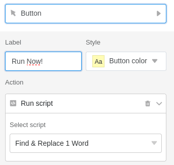Executar script via botão