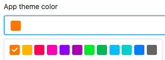 Auswahl der App-Themenfarbe