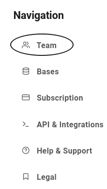 Open the Team tab in Team Management