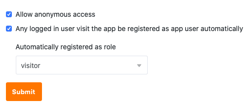 Conceda acceso abierto a su aplicación