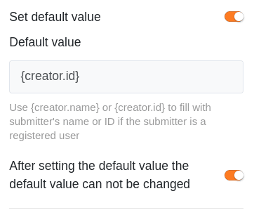 Définition de l'ID utilisateur comme valeur par défaut dans les formulaires web