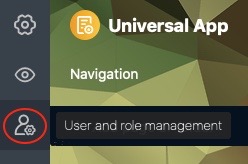 Benutzer- und Rollenverwaltung einer Universellen App