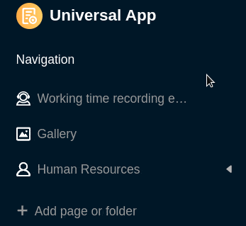 Mover carpetas en la Universal App mediante arrastrar y soltar