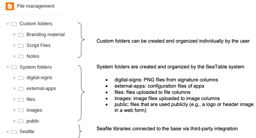 Folder structure in file management