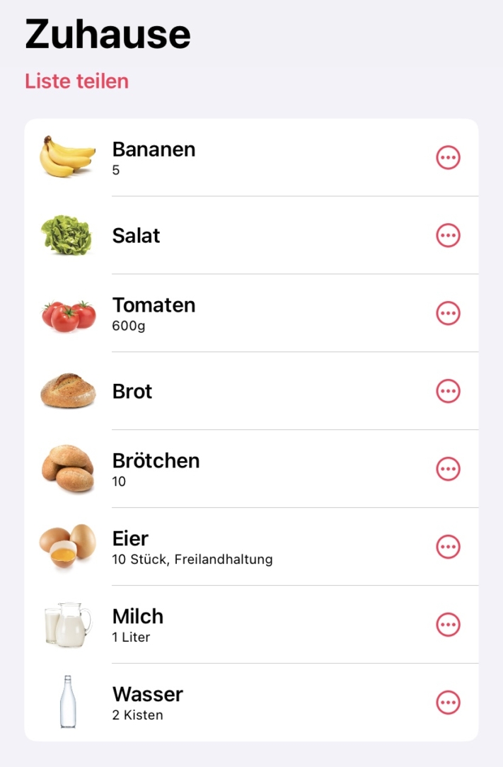 Die Einkaufsliste App "WeNeed"