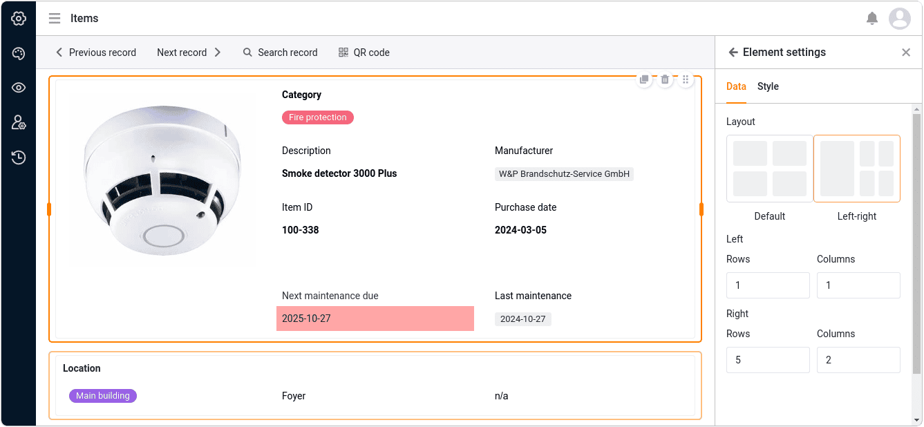 More design options on single record page in SeaTable 5.1