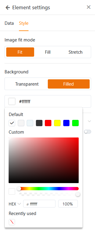 Color Picker in der Universellen App